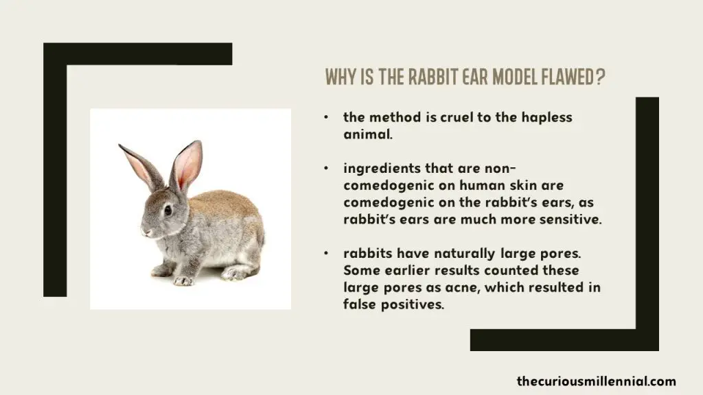 rabbit model for comedogenic ratings