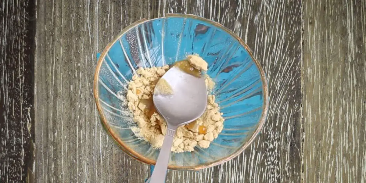 orange peel powder and lime in a bowl