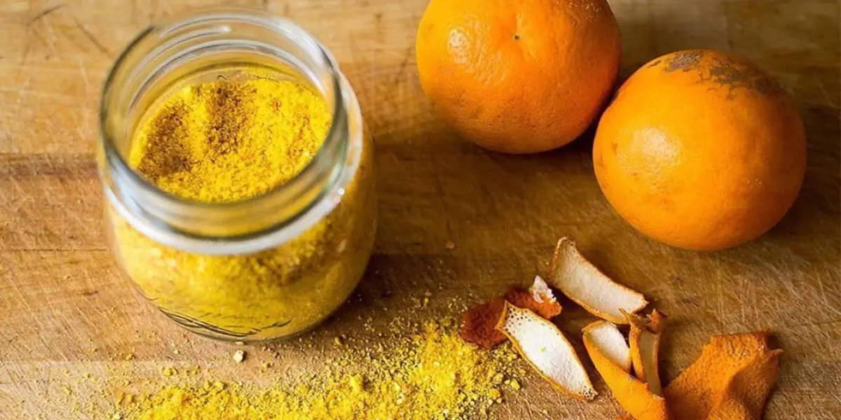 picture of orange peel powder