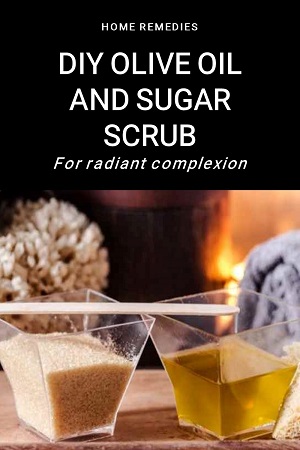 sugar and olive oil scrub